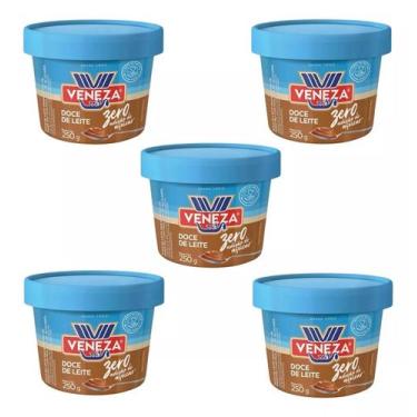 Imagem de Kit 5 Doce De Leite Veneza Zero Adição De Açúcar 250gr