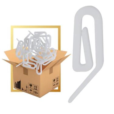 Imagem de  Kit 20 Gancho Clips Fita Fácil Para Cortina Wave Trilho e Varão Suíço