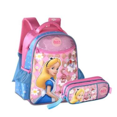 Imagem de Kit Alice no Pais das Maravilhas Mochila e Estojo Clio