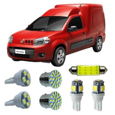 Imagem de Kit Led Interno Externo Fiat Fiorino Teto Placa Ré Farolete