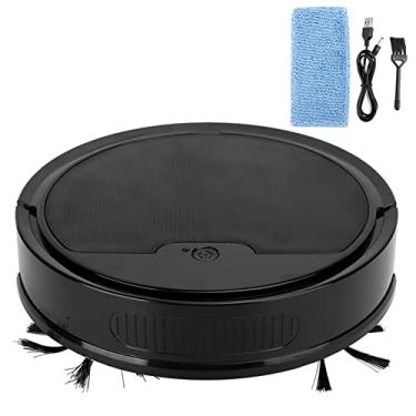 Imagem de Grcfumo 1600Pa Aspirador de pó inteligente, aspirador de pó robótico com cabo USB, máquina de varrer, esfregão automático para casa (Black)