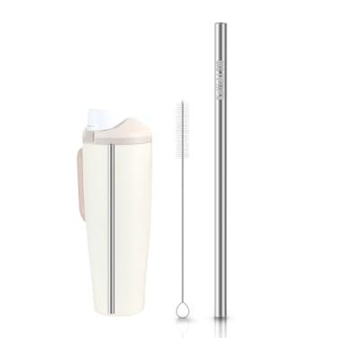 Imagem de Canudos de aço inoxidável de metal 316 de substituição compatíveis com garrafas de água Owala FreeSip Sway 850.5 g 1,134.0 g e FreeSip Tumbler 1,134 g, alternativa ecológica para canudos de plástico