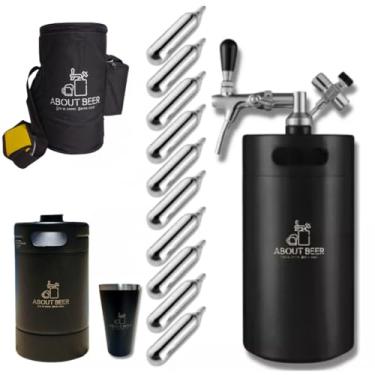 Imagem de Kit Chopeira Vacuum Keg Portátil About Beer 5 E 2 Litros