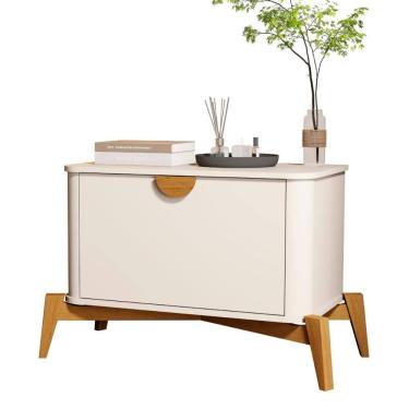 Imagem de Mesa De Cabeceira Buriti Quarto Off White JB Bechara