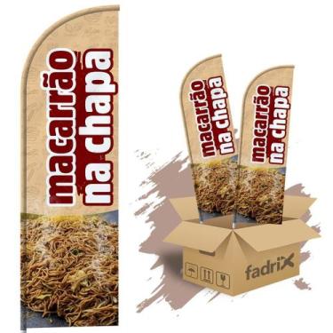 Imagem de Wind Banner Dupla Face 3mt Macarrão na Chapa Kit C/ 2unds - Fadrix