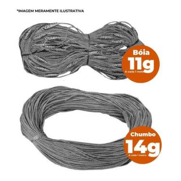 Imagem de Kit 50m Tralha boia 11gr + Tralha Chumbo 14gr King Redinha - RANCHO