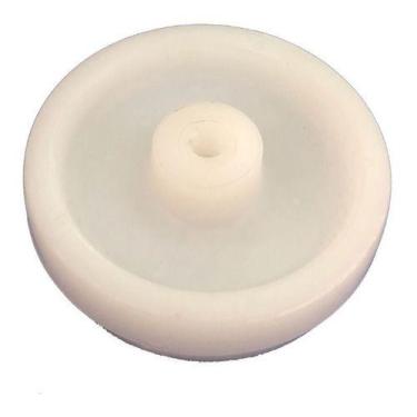 Imagem de Roda 4pol. 412 Nylon Branco Carga 170kg Por Roda Eixo 5/16'' - ABCMAIO