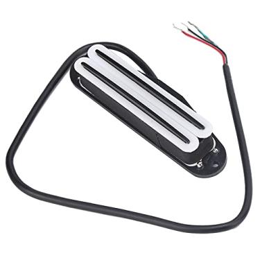 Imagem de 11k Dual Hot Rail Pickup Com ímã de Cerâmica para Guitarra Elétrica - Redução de Ruído e Fácil Instalação Otimizada (Trilha de prata preta) (Faixa preta preta) (Pista de prata branca) (Pista preta