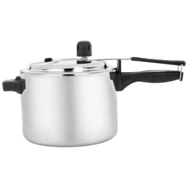 Imagem de Panela de Pressão em Alumínio Polido, 2,5 Litros, Tampa com Fechamento Interno, Alça Ergonômica