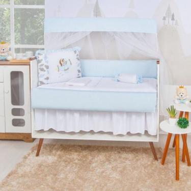 Imagem de Kit Berço 9 Peças Aviador Azul Bebe - NoBrand
