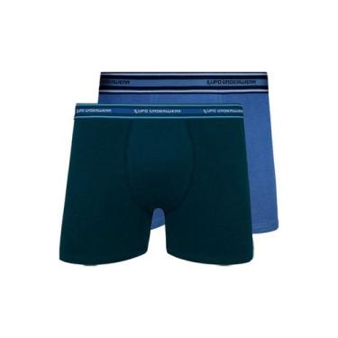 Imagem de Kit com 2 Cuecas Boxer Lupo 523-003 Colorido, Azul, GG