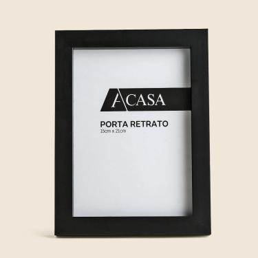 Imagem de Porta Retrato Reto Preto 15x21cm - A\CASA