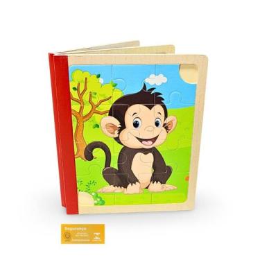 Imagem de Didaticos Aprenda Brincando Livro Quebra Cabeca DM Toys Animais Modelo