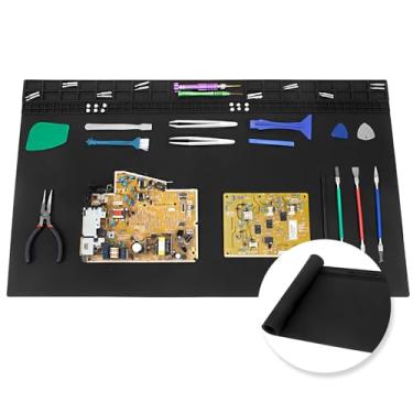 Imagem de Tapete de solda extragrande, 70 x 40 cm, superdimensionado, 500 °C, tapete de silicone resistente ao calor, tapete de reparo grande para reparo de telefones eletrônicos e laptop, pistola de solda BGA