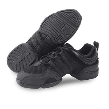 Imagem de Skazz by Sansha Tênis feminino Dance Studio com ímã de microfibra de malha, Preto, 33