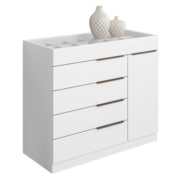 Imagem de Cômoda Sapateira Sevilha 2004147 Branco Brilho - Aramóveis 