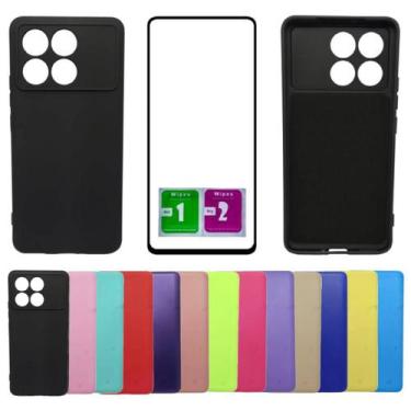 Imagem de Kit Capa Aveludada Para Poco F6 Pro 5g+ Pelicula Vidro 3d 9D - Mustang