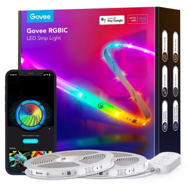 Imagem de LED Strip Lights Govee 20m rgbic para quarto compatível com Alexa