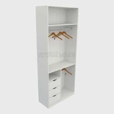 Imagem de Armário Cabideiro Gaveta Misto M29 100% Mdf Closet Loja