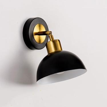 Imagem de HOSETEON Modern yle Black/te Minimali Iron Iron Creative Design The an of The Lampshade is Adjuable g Room s r Wall Mount Lantern