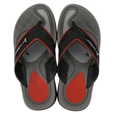 Imagem de Chinelo Rider R Line Plus De Dedo Infantil Menino Preto Vermelho Cinza