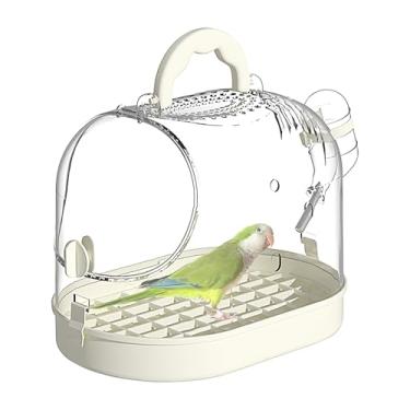 Imagem de Gaiola portátil transparente, gaiola para pássaros domésticos com bandeja|Gaiola transparente para viagem,Gaiola de papagaio respirável com fivela à prova de fuga para casa, escritórios, viagens, ca