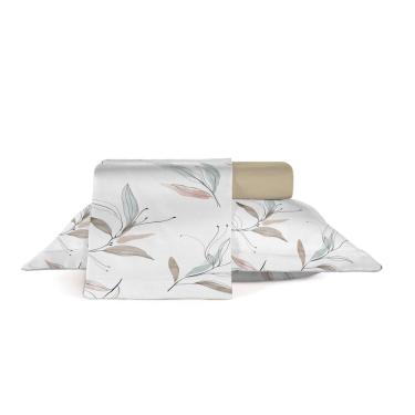 Imagem de Jogo de Cama Queen 4 Peças Teka 100% Algodão 180 Fios Aurora