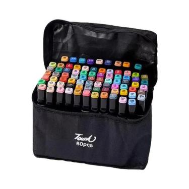 Imagem de Conjunto de Canetas Pincel com 12/24/36/48/60 ou 80 Cores Sortidas - I