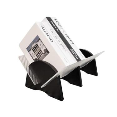 Imagem de AIM & GGKK Suporte de disco de vinil, suporte de armazenamento de discos, organizador de discos para discos de vinil, álbuns, livros, arquivos, revistas, fácil montagem