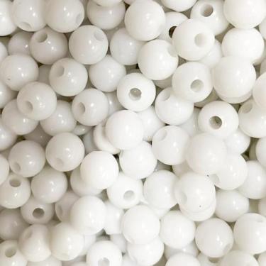 Imagem de Bola Plástica Leitosa Miçanga 8mm 100g 400 Bolinhas Sortidas - ADB ACE