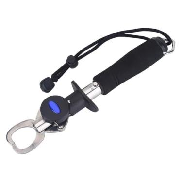 Imagem de Xcello Balança de pesagem de 15 kg, pegador de lábio de peixe com fita métrica para pesca em água doce e salgada