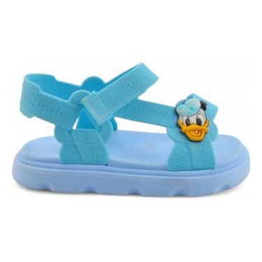 Imagem de Sandália Papete Baby Infantil Masculina Antiderrapante Leve Ajustável 