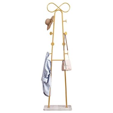 Imagem de FTOQWZXV Cabide de canto para cabide de piso criativo em forma de arco cabide de ferro forjado de metal para entrada doméstica, móveis de casa, sala de estar, cabideiro, vertical, cabide de cabide