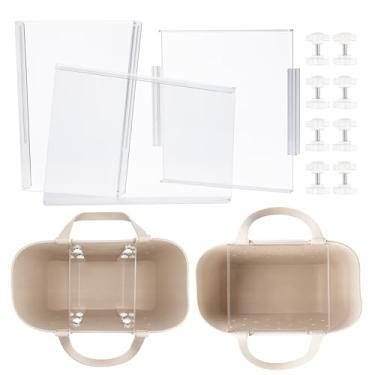 Imagem de Viotiin 1 bandeja de mesa de acrílico na parte superior + 2 bandejas divisórias de acrílico adequadas para bolsa moderna simples de tamanho extra grande – solução de organização perfeita para fácil