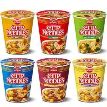 Imagem de Cup Noodles Nissin 06 Copos - Sabores Sortidos
