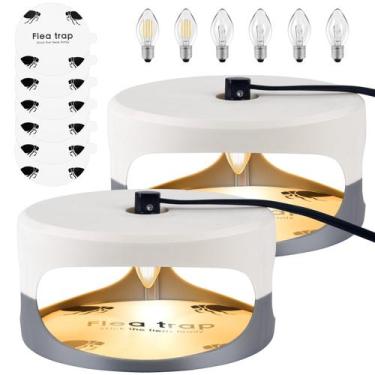 Imagem de Flea Trap Uniwons Premium para uso doméstico com 2 pacotes e LED