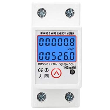 Imagem de Medidor Elétrico Resetável Medidor de Energia Monofásica Com Luz de Fundo para Uso Residencial