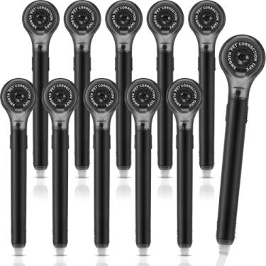 Imagem de Gersoniel Pacote com 10 canetas de correção, fita de tinta corretiva, proteção push-pull, aplicador fácil de usar para material de escritório escolar, 0,5 x 236 polegadas (cor preta)