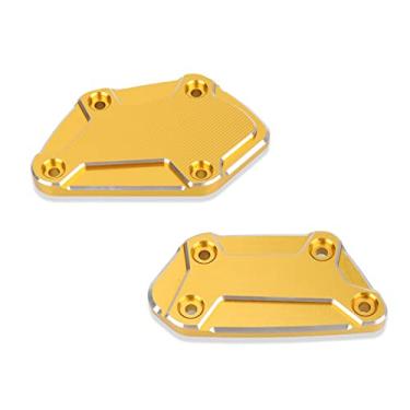 Imagem de Acc-Creativity Tampa do reservatório de fluido de freio dianteiro de alumínio para motocicleta, tampa do reservatório do cilindro mestre compatível com BMW R NINE T K1600B R1250RS R1200GS (dourado)