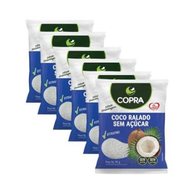 Imagem de 6uni Coco Ralado Fino Puro sem Açúcar 50gr - Copra