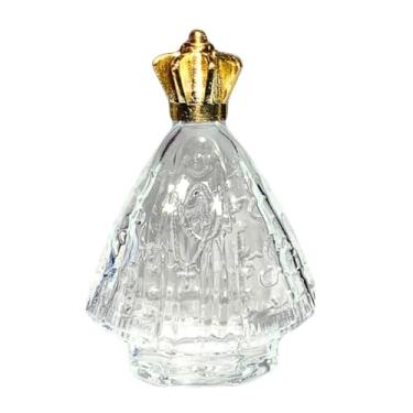 Imagem de Garrafinha Nossa Senhora Aparecida Vidro Água Benta + Terço Mini Tercinho