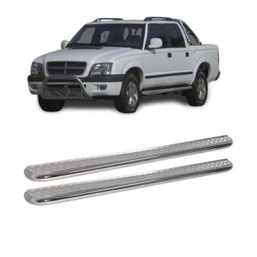 Imagem de Estribo S10 2004 2005 2006 2007 Cab Dupla Cromado Plataforma - CCF