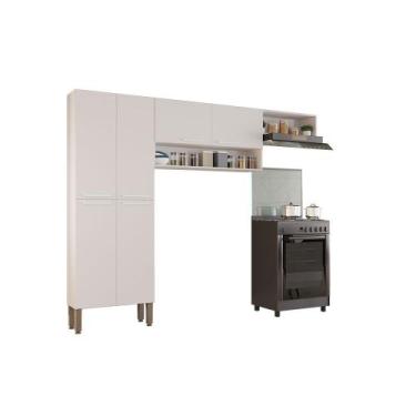 Imagem de Paneleiro e Armário Aereo Cozinha Madri Salleto, Branco