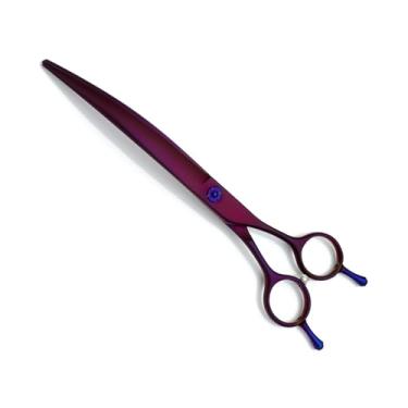 Imagem de Tesoura curva de cuidado de cão de 30 °, tesoura de corte de cabelo de animal de estimação profissional de 7 polegadas, aço inoxidável afiado VG10, com parafusos CNC