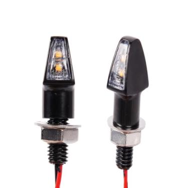 Imagem de Luzes de seta de LED universais, mini pisca-piscas de motocicleta, luz indicadora brilhante, 8 mm, 12 V, luz frontal e traseira, compatível com bicicletas Cruisers, Honda, Harley Road Suzuki