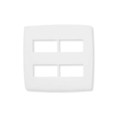 Imagem de Placa 2 2 posto 4x4 branca 618514 pial plus antiga - LEGRAND