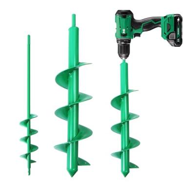 Imagem de DOKOLES Broca De Trado De Jardim Para Plantio, Conjunto De 2, Broca Espiral Para Solo, Terra, Para Broca Sextavada De 3/8, Trado De Quintal Para Plantio De Bulbos, Escavador De Buracos Para Flores,