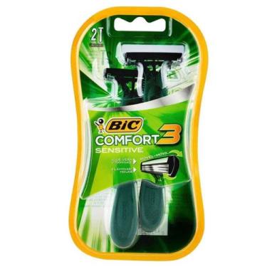 Imagem de Aparelho de Barbear Descartável Comfort 3 Sensitive 2 Un - Bic