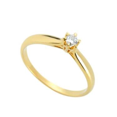 Imagem de Anel Solitario Ouro 18k Diamante Branco Sintetico FMJ1509 k250 - Fab J