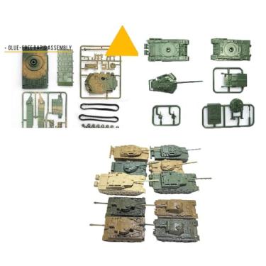 Imagem de Luwecf Conjunto de Construção de Modelo de Tanque com 10 Itens, Escala 1:144 para Projetos Criativos, Cn E de